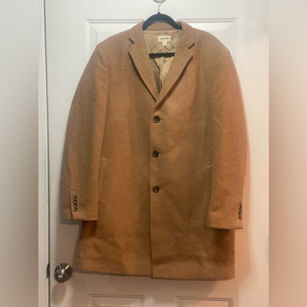 Open Edit Topcoat In Camel, Size Xl, Nwt - image 4
